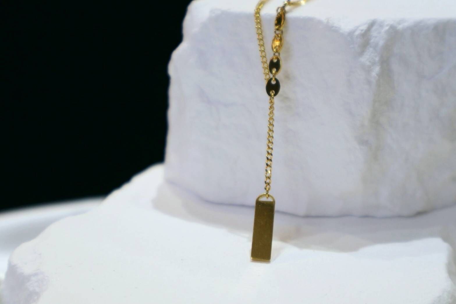 極簡長牌項鍊