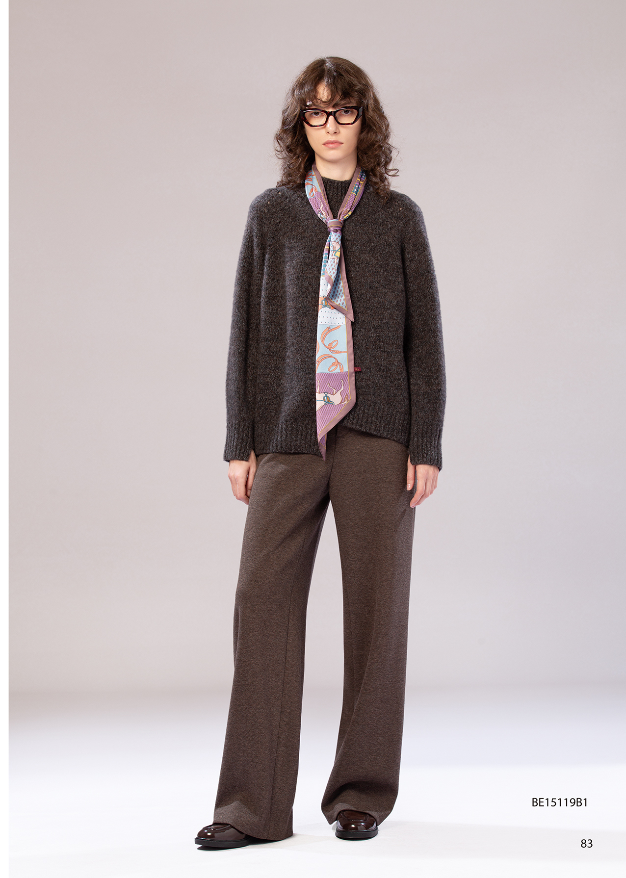 BE15119B1 暮色低語高腰寬直筒長褲