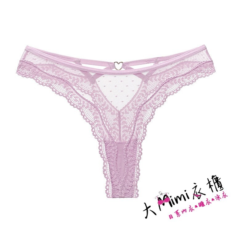 蕾絲網紗丁字褲