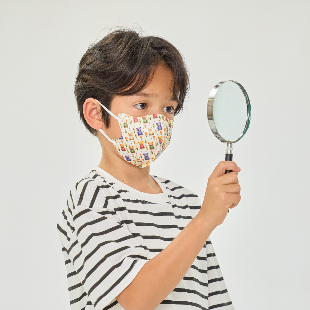 奇趣劇場 3D兒童立體醫療口罩｜4-8歲中童-花園熊熊 (30入/盒)