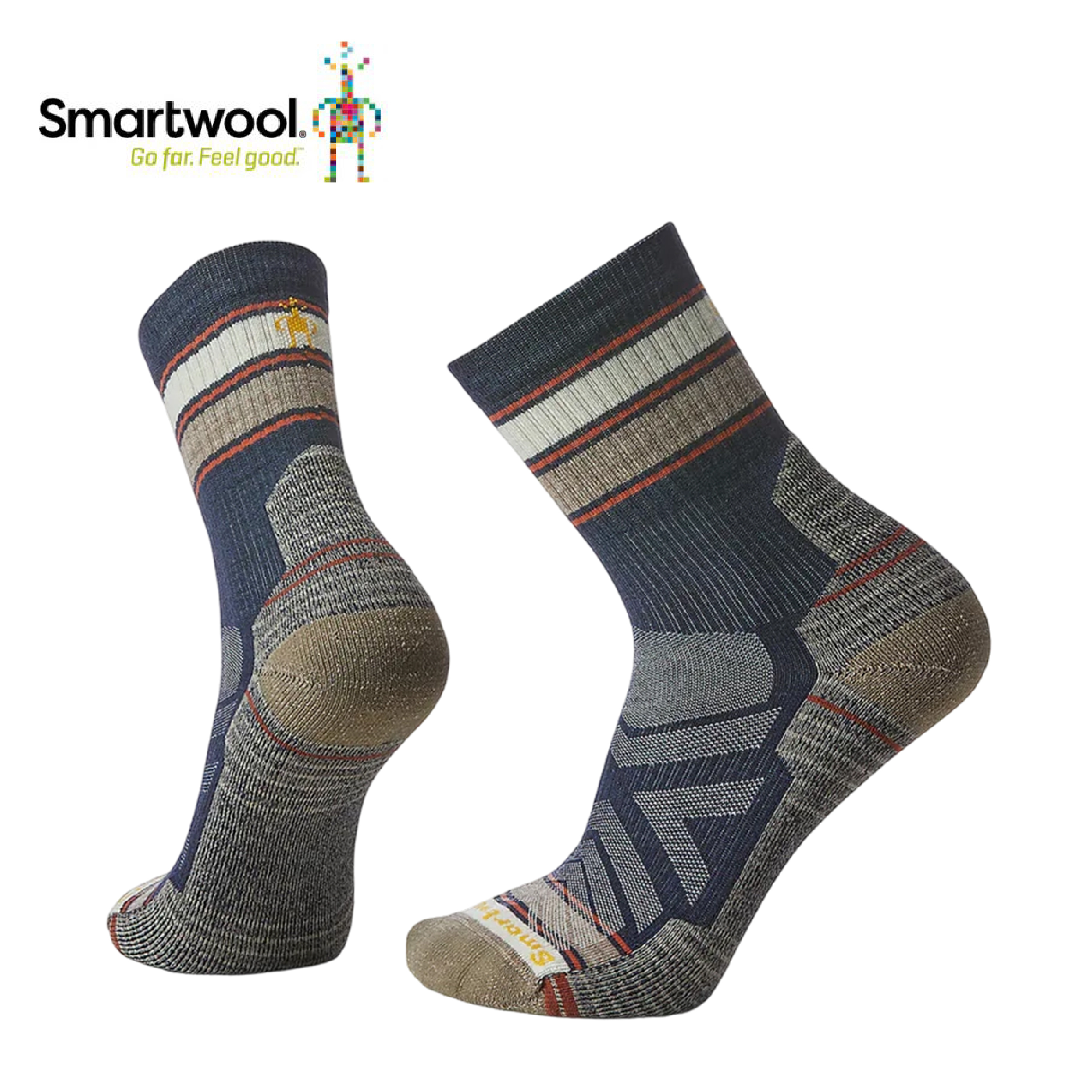 Smartwool 美國 機能輕量減震條紋中筒襪 中性款 (2色) 44SW001609