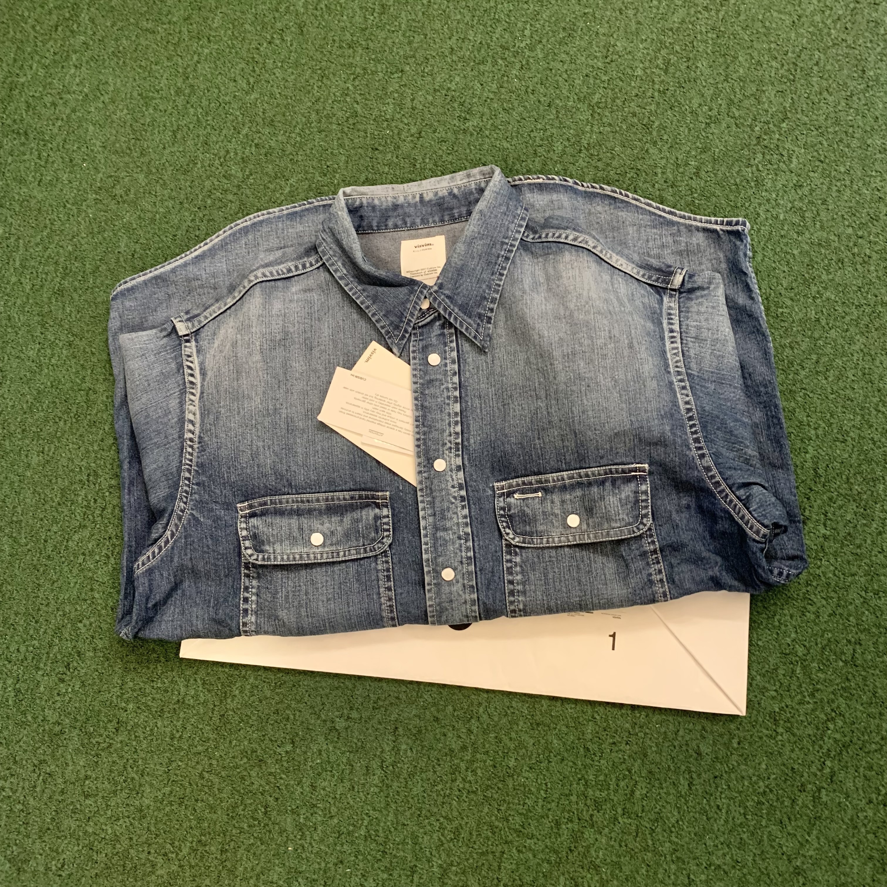 VISVIM SOCIAL SCULPTURE HANDYMAN SHIRT DAMAGED - INDIGO SIZE 1 PRE ORDER ITEM (預訂中)