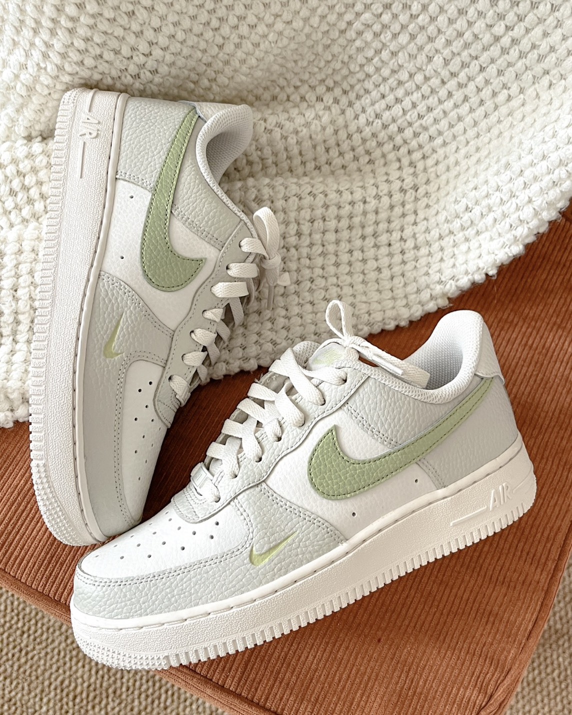 Nike Air Force 1 '07 Concrete boys 皮革 低筒 生椰奶綠