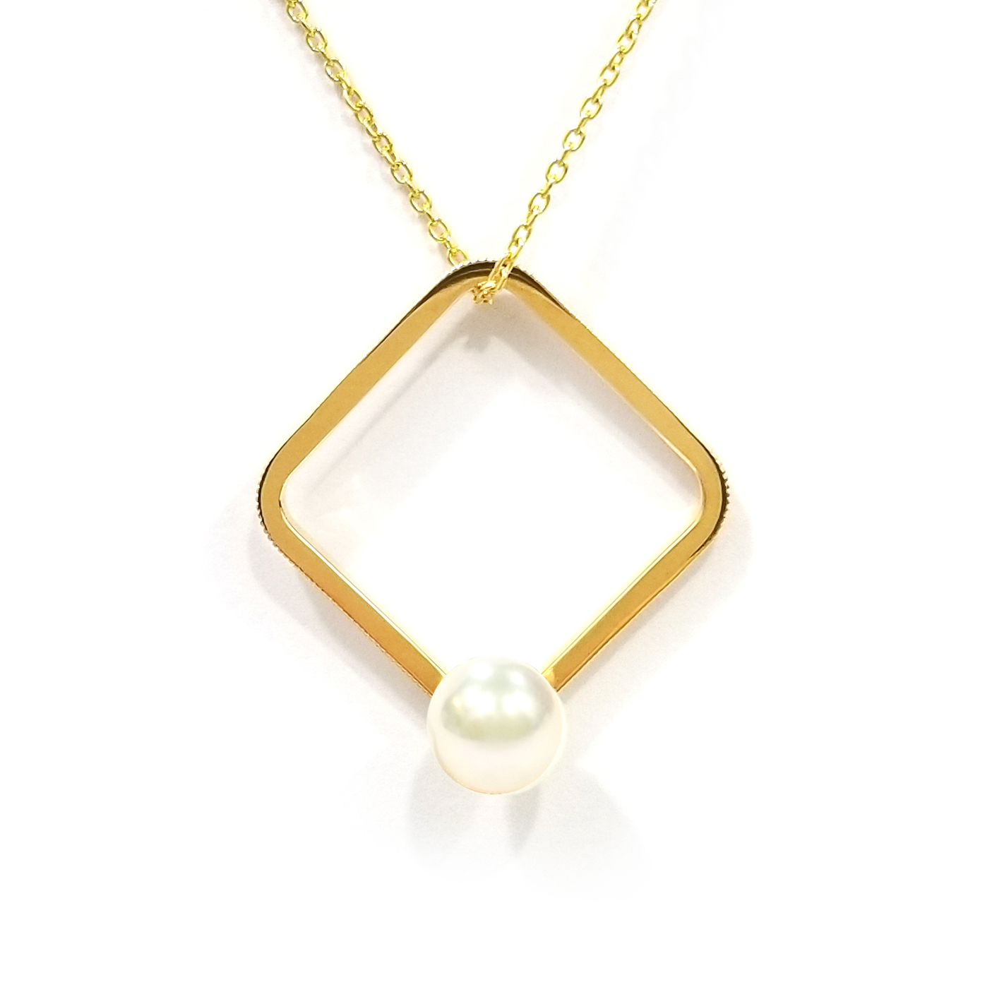 日本18K黃金 Akoya 珍珠吊墜戒指兩用