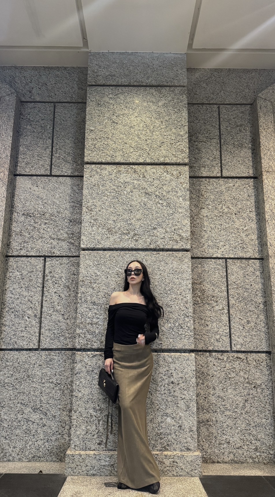 側綁帶麂皮裙(S現貨)