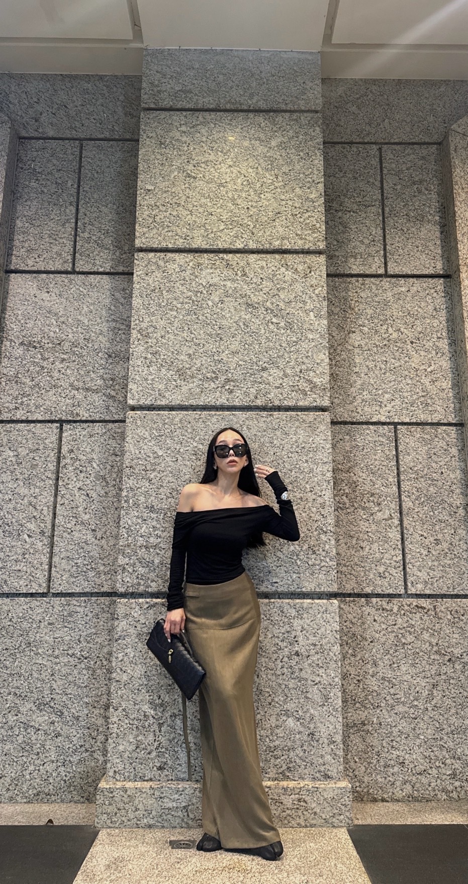 側綁帶麂皮裙(S現貨)