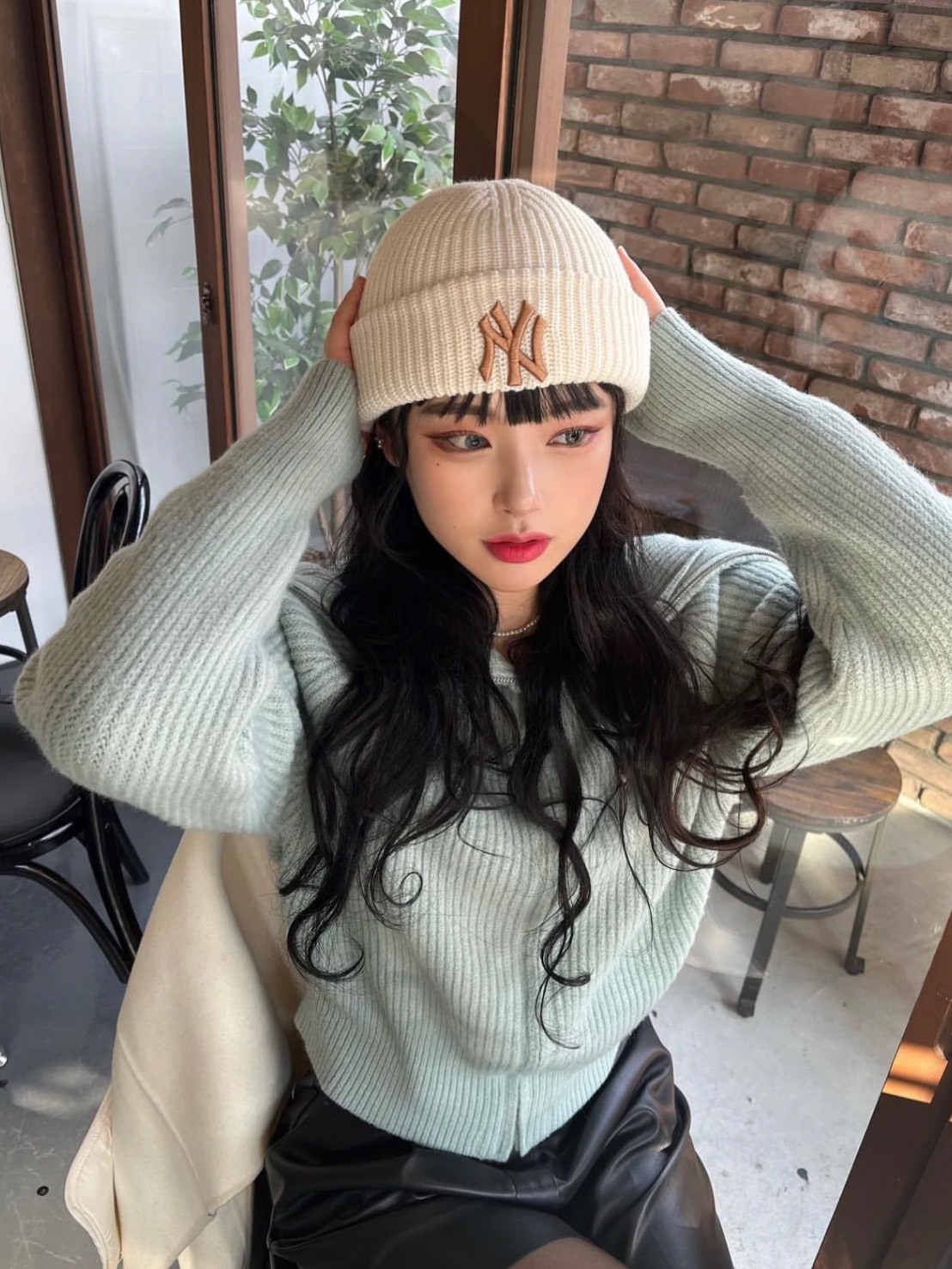 MLB 刺繡 針織 毛帽