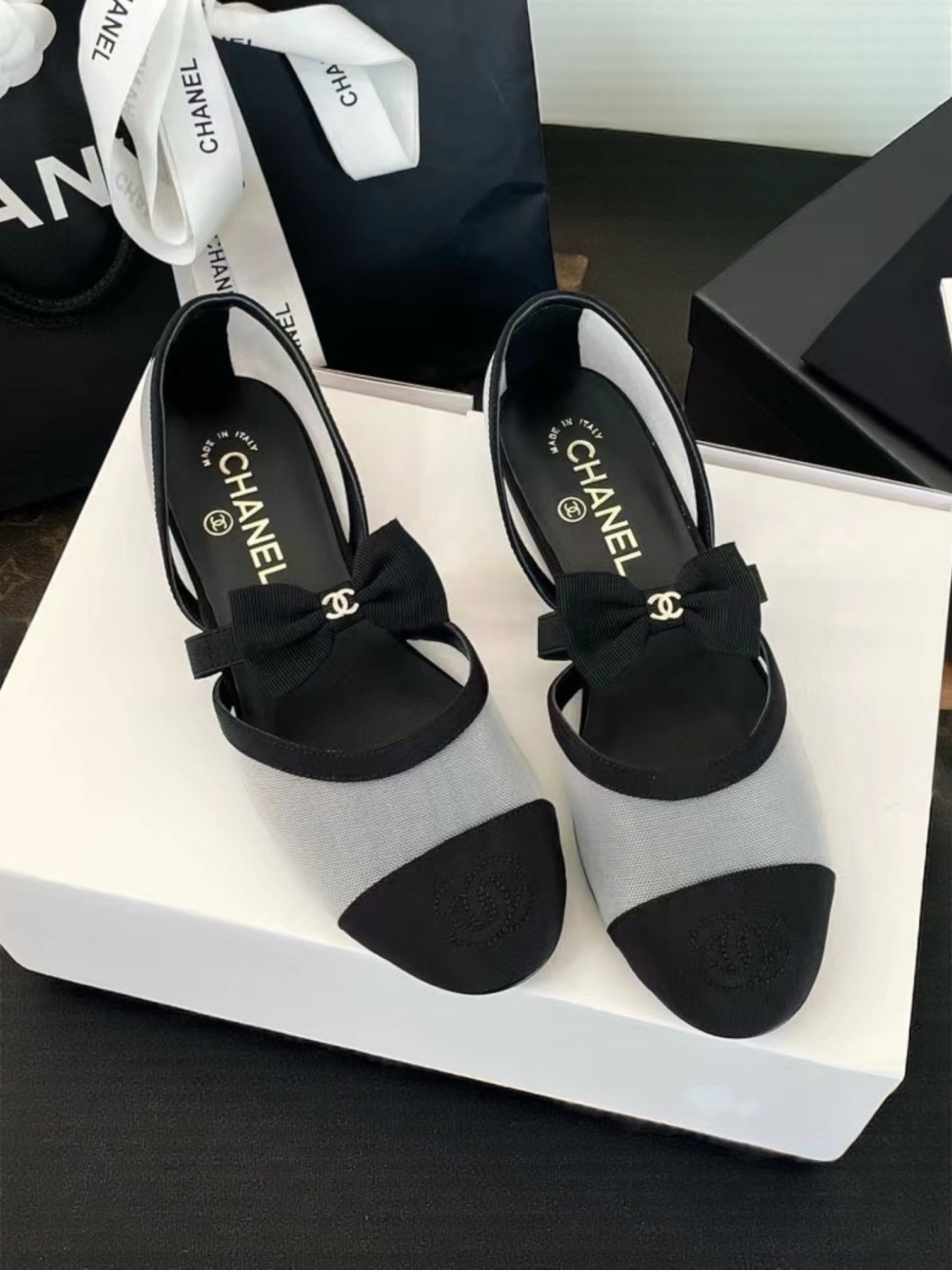 CHANEL 2025B蝴蝶結瑪麗珍鞋