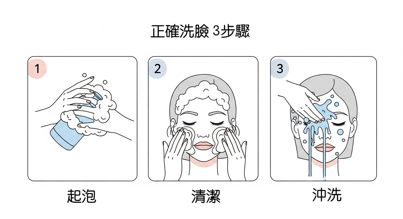 如果臉部出油,正確洗臉的3部曲