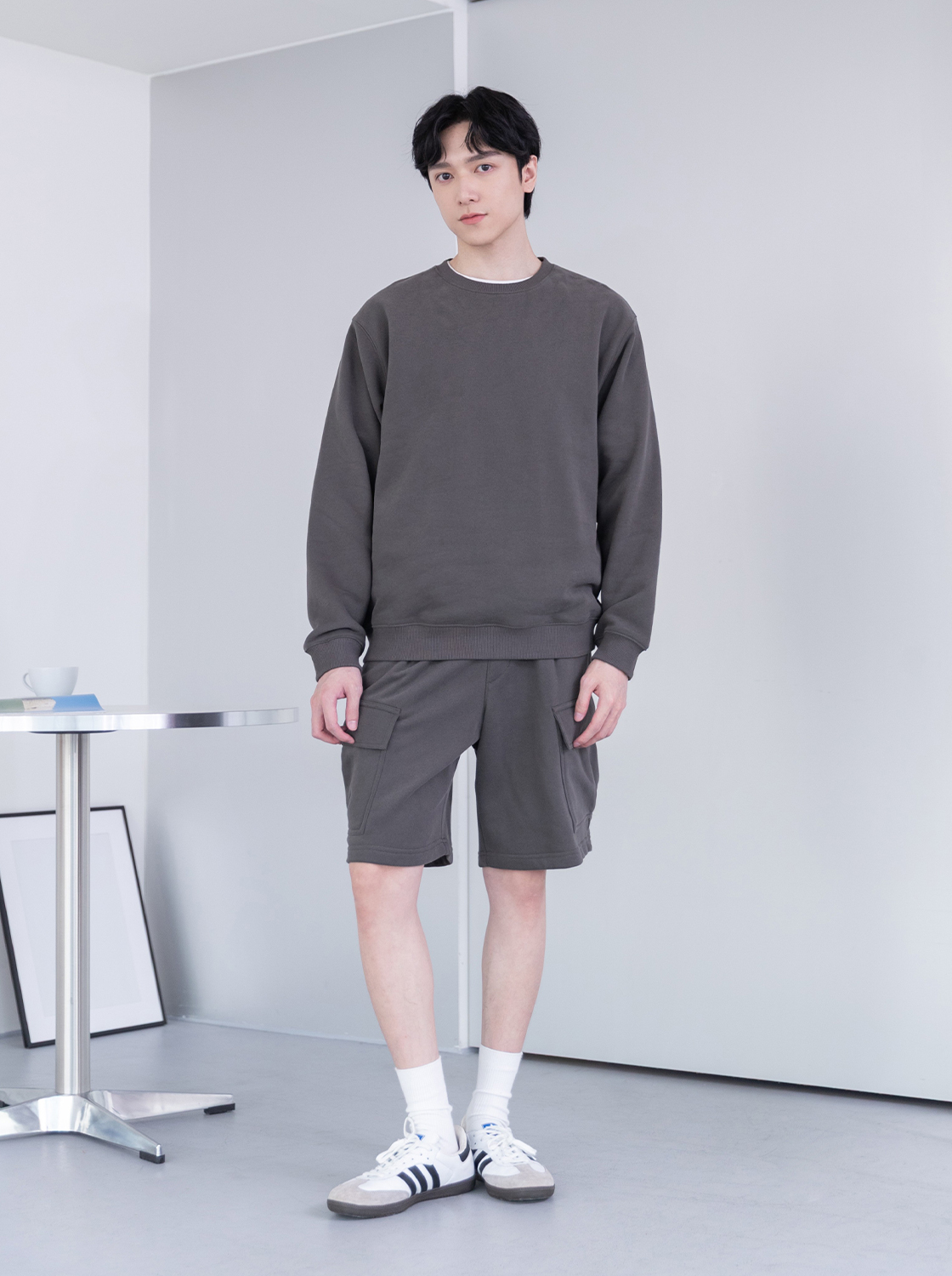 【期間限定】工作口袋腰部打單摺綁繩短褲