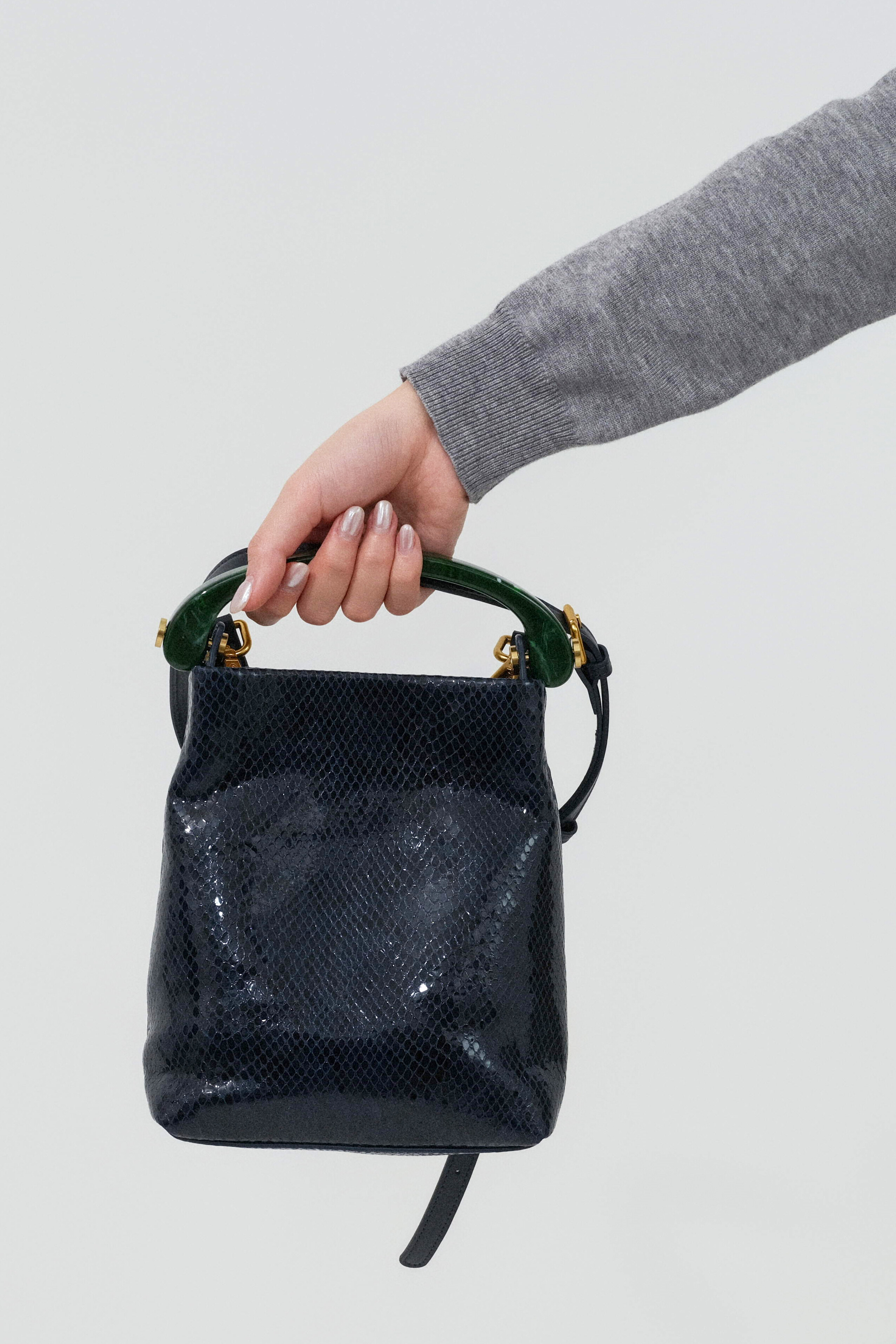 復古手柄仿蛇皮小包（現貨款式）