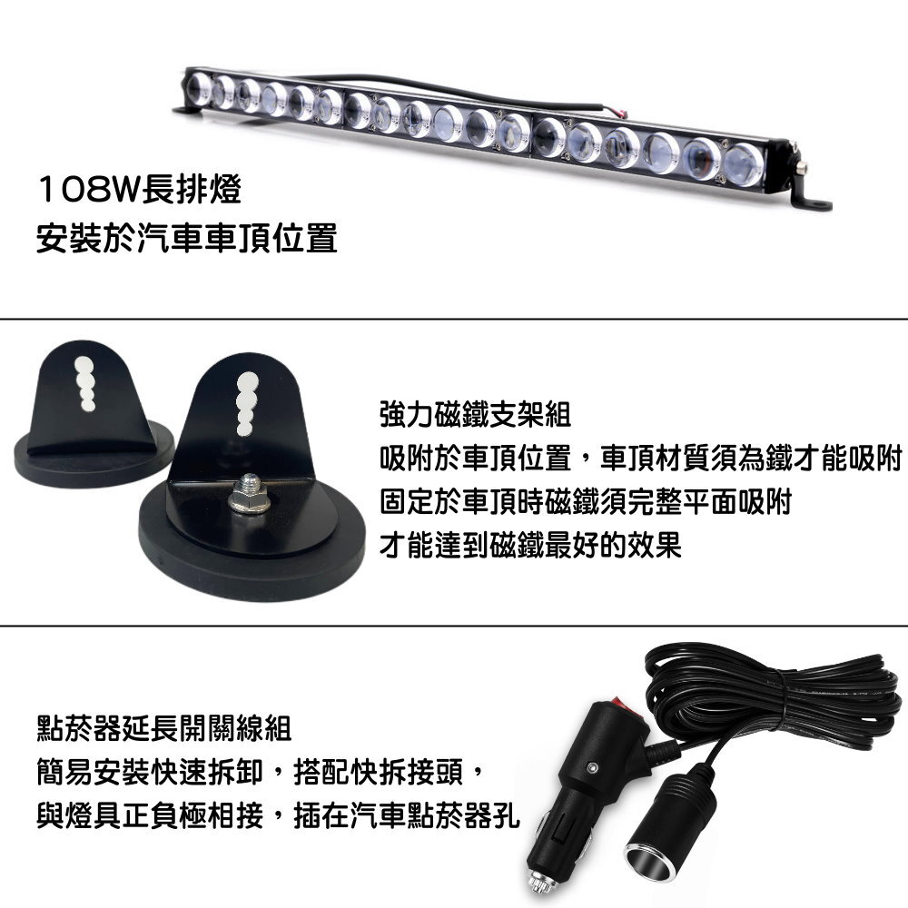 LED 108W聚光夜衝組合 (白光) 晶典光電