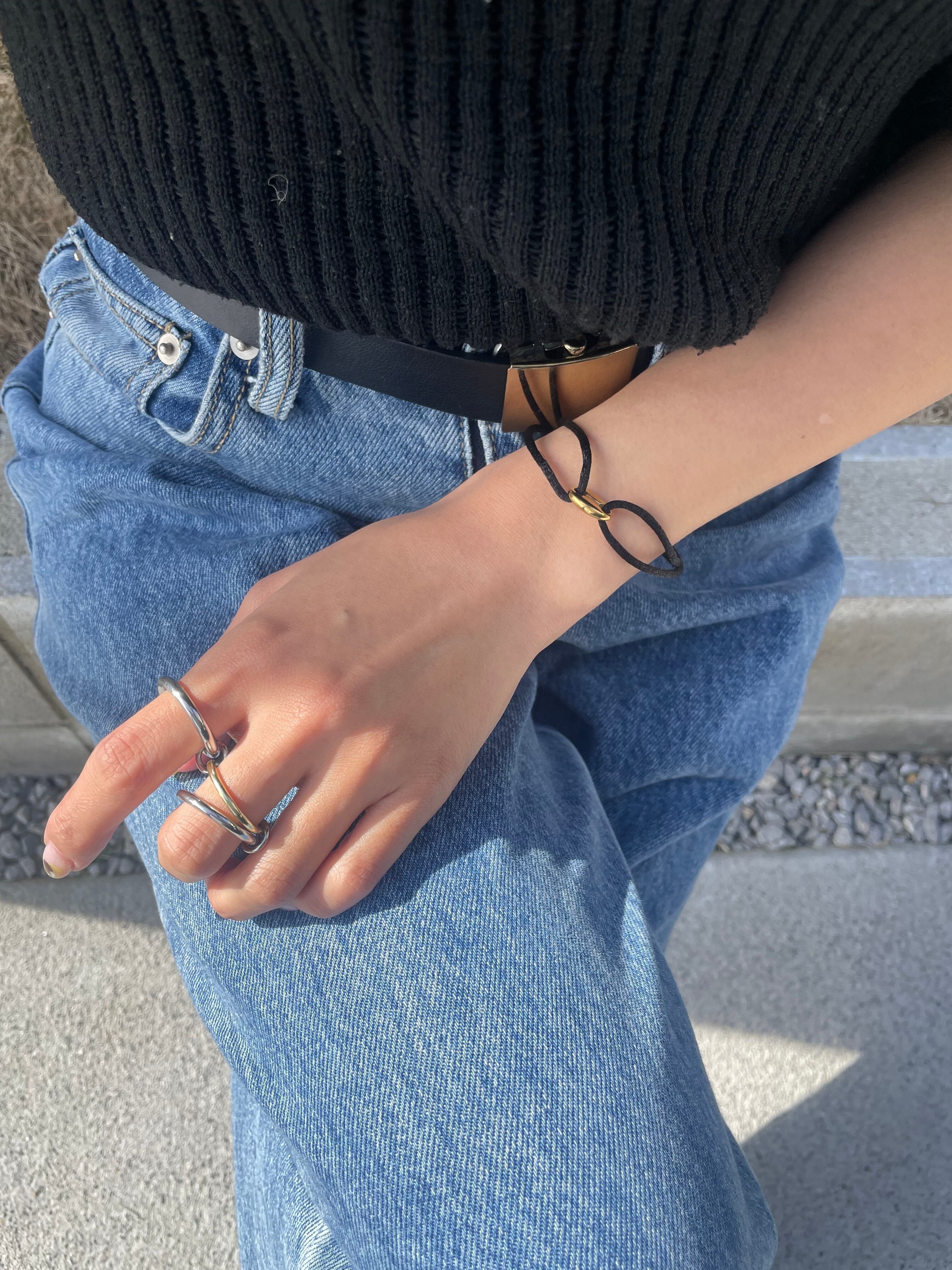 black cord bracelet