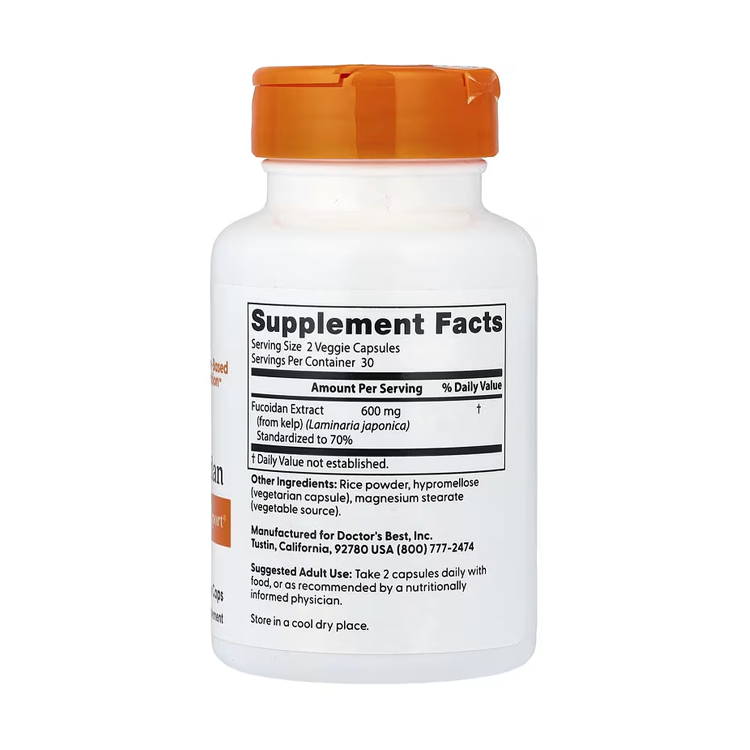 Doctor's Best, Fucoidan 70%, 300 mg, 60 Veggie Caps