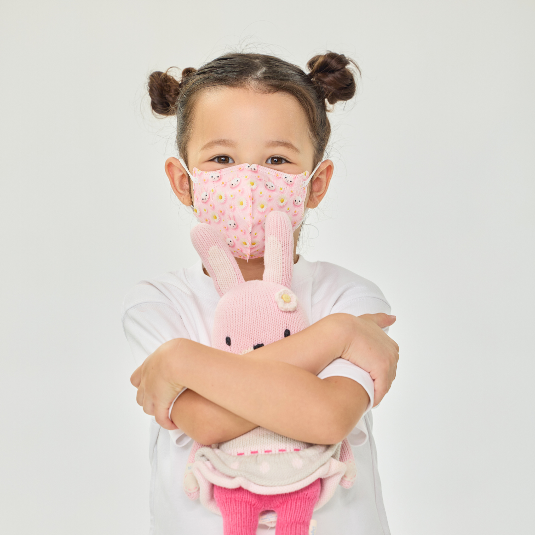 奇趣劇場 3D兒童立體醫療口罩｜4-8歲中童-粉夢兔兔 (30入/盒)