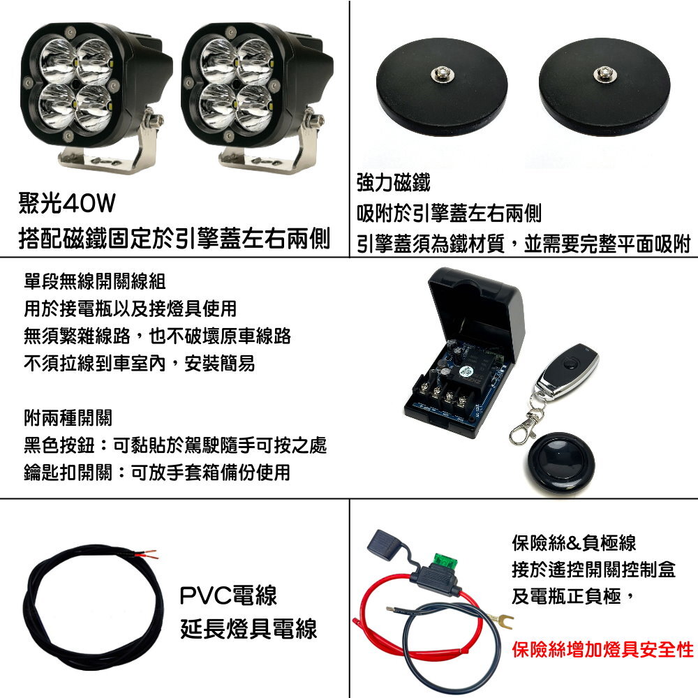 聚光40w安裝組合套餐 晶典光電