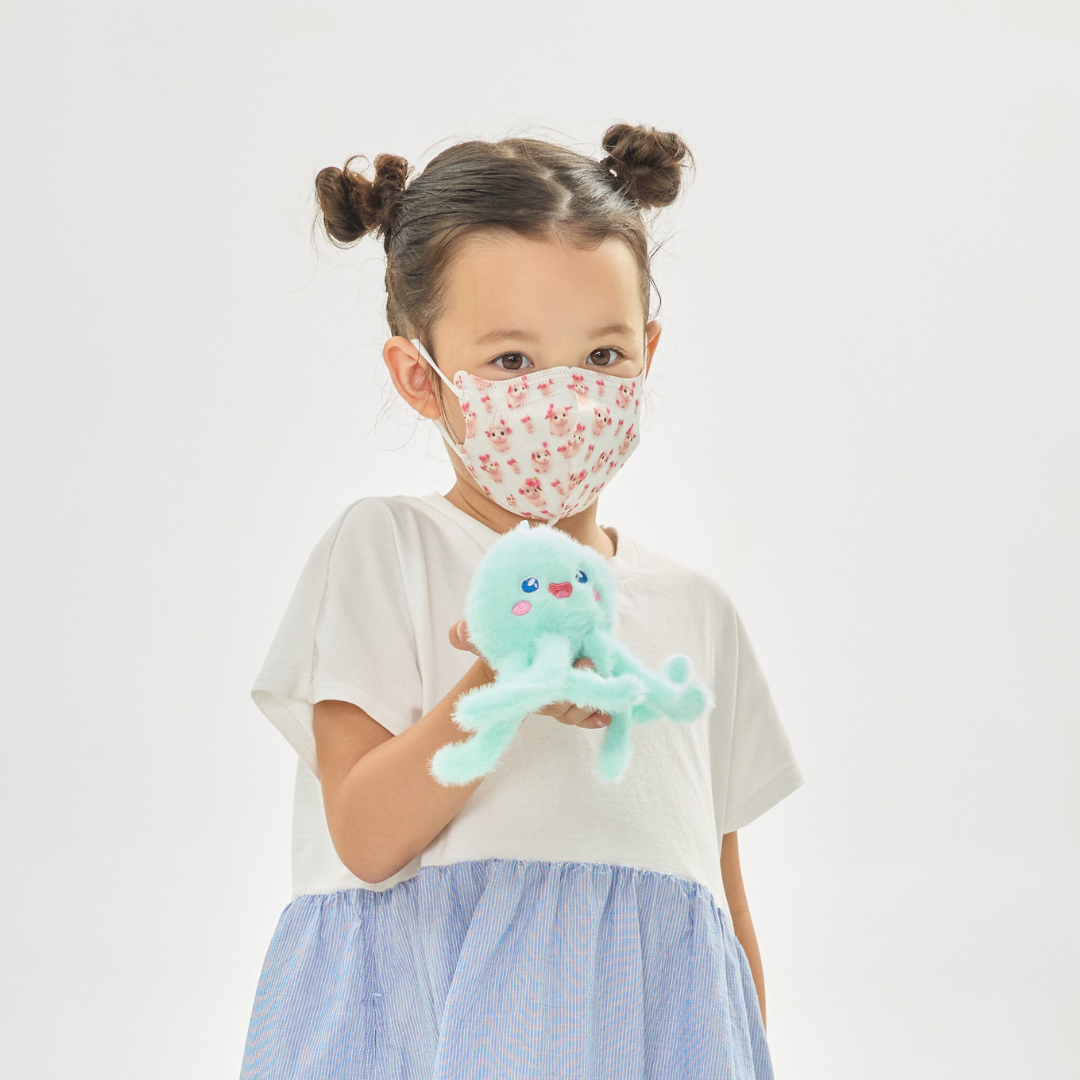 奇趣劇場 3D兒童立體醫療口罩｜4-8歲中童-雲朵綿羊 (30入/盒)