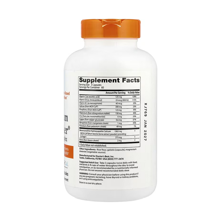 Doctor's Best, Calcium Bone Maker Complex with MCHCal , 180 Capsules