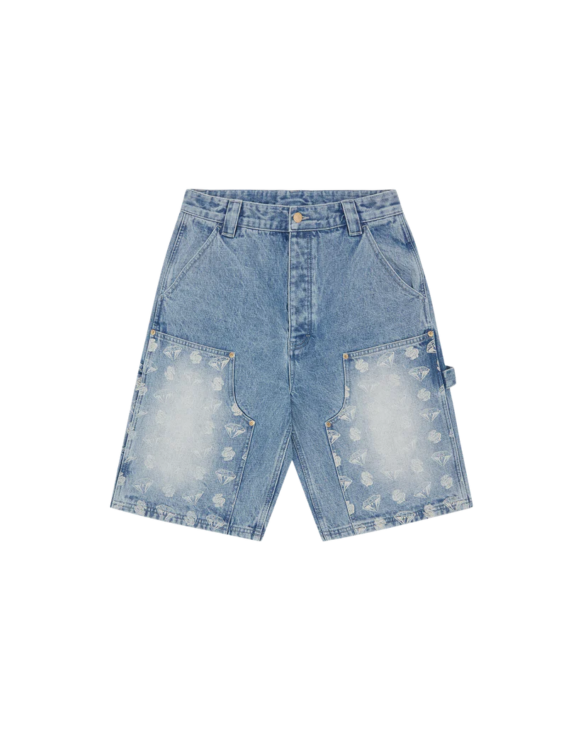 DIAMONDS & DOLLARS DENIM CARPENTER SHORT