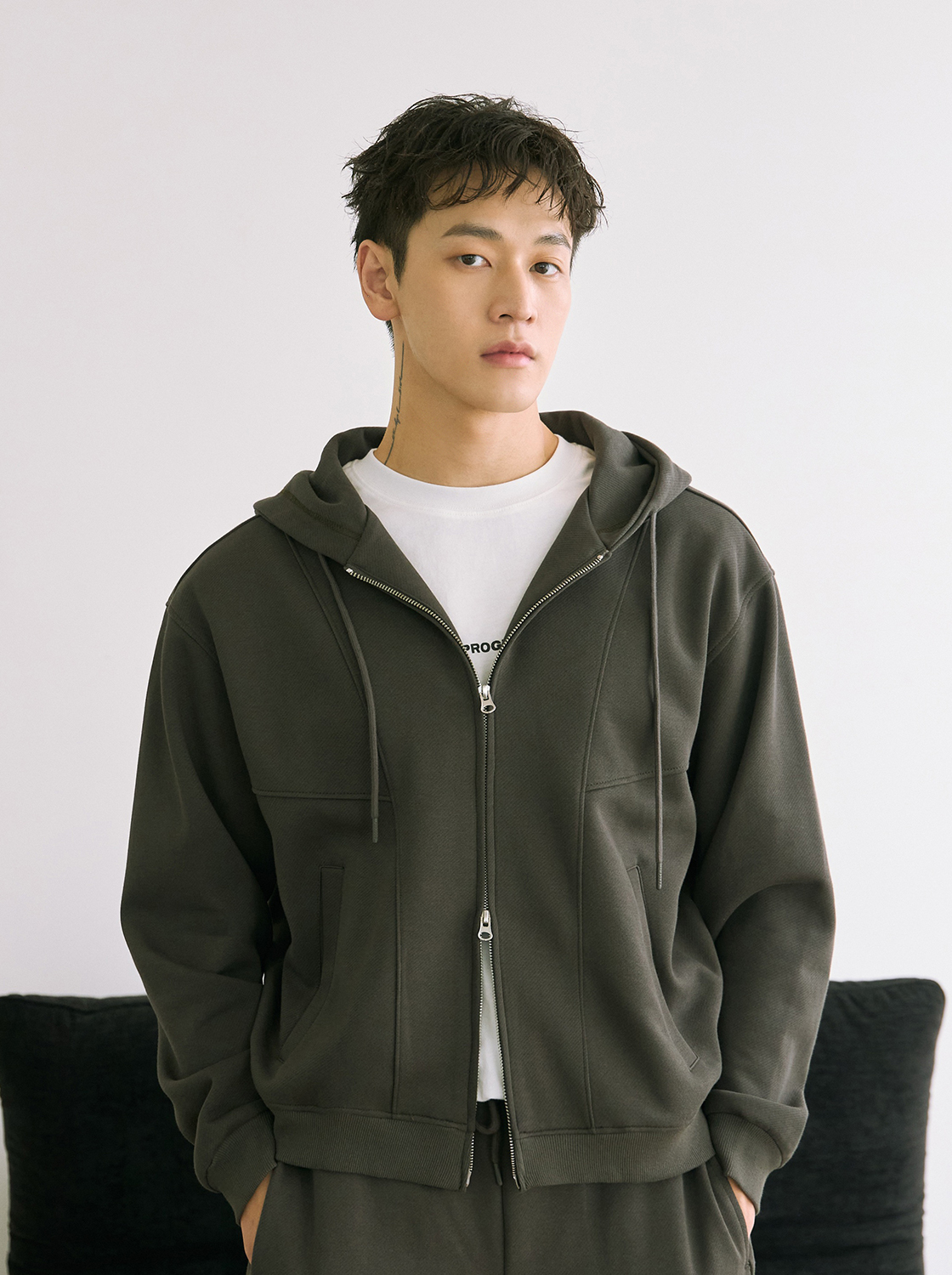 【期間限定】休閒雙拉鍊連帽外套