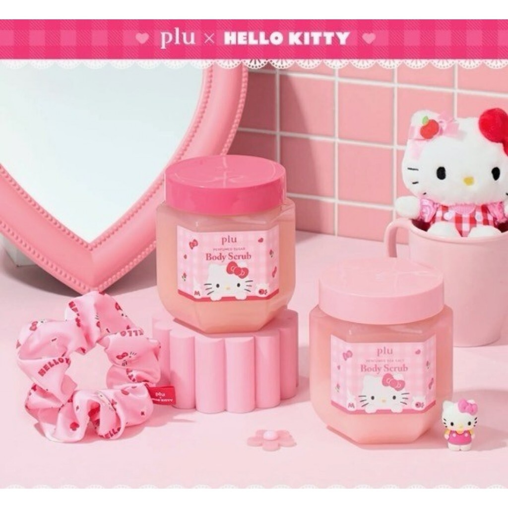 (預購商品)  韓國 PLU x HELLO KITTY 香氛海鹽身體去角質霜