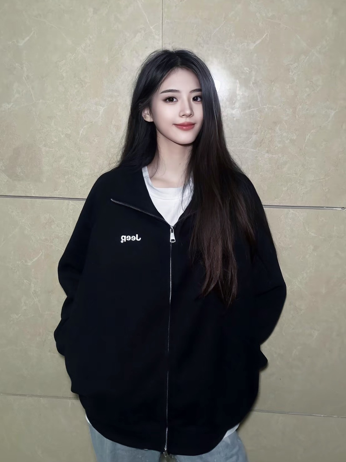 JEEP 重磅 加厚 雙拉鍊 立領 棉外套