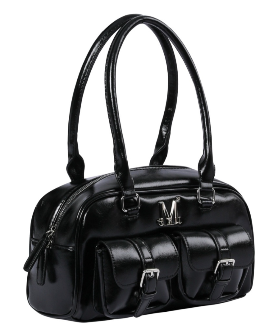 【直播】MUCENT LL102910 BIRUS METAL LOGO 雙帶口袋單肩包 (黑色)