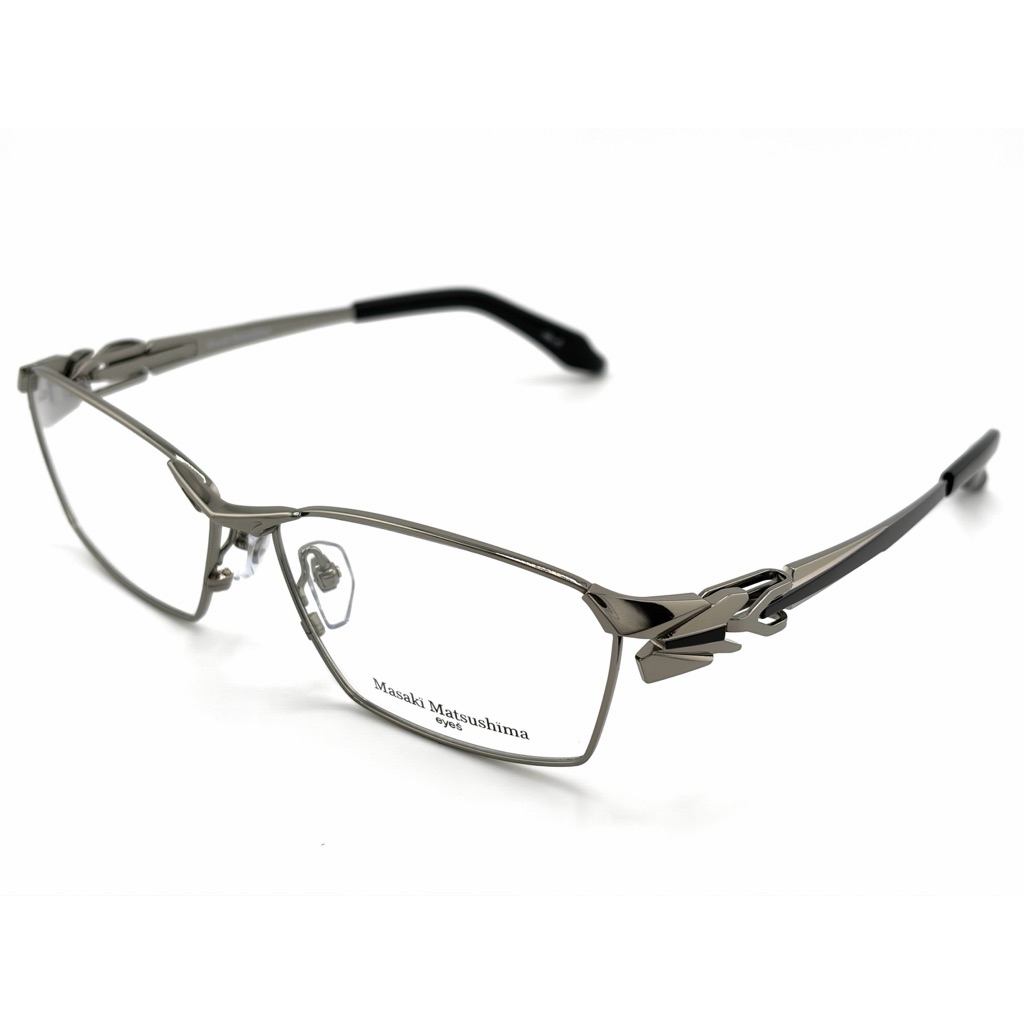 【Masaki】MF1306 C2 方框光學眼鏡♣(銀/黑) #日本製鈦金屬