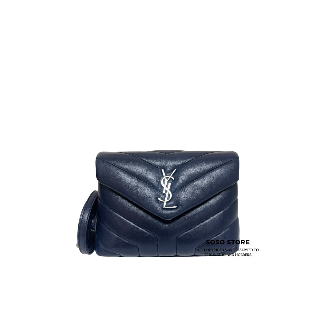 YSL Lou Lou Mini Bag - Navy / Shw