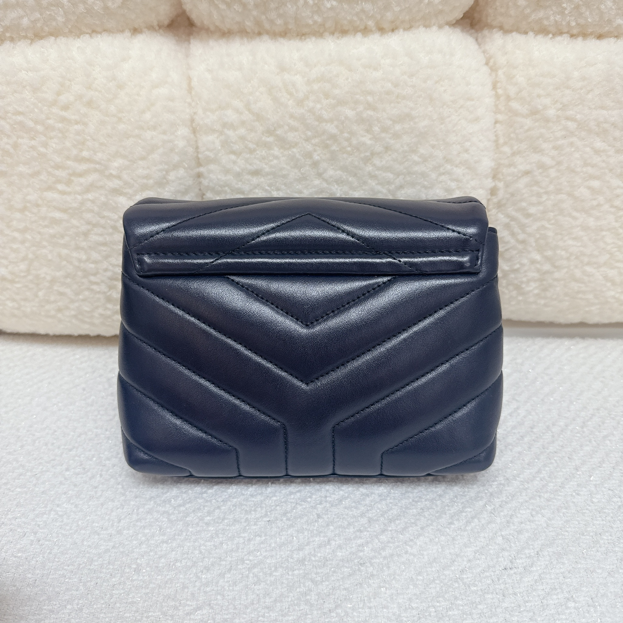 YSL Lou Lou Mini Bag - Navy / Shw