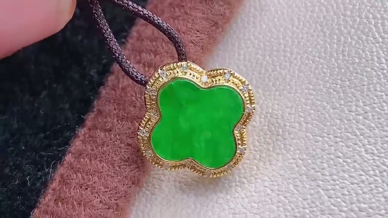 翡翠四葉草,天然翡翠A玉, 緬甸玉, Jade, Jadeite