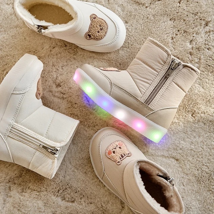 25F/W DTD炫彩閃燈LED系列-保暖絨太空雪地靴