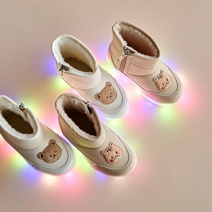 25F/W DTD炫彩閃燈LED系列-保暖絨太空雪地靴