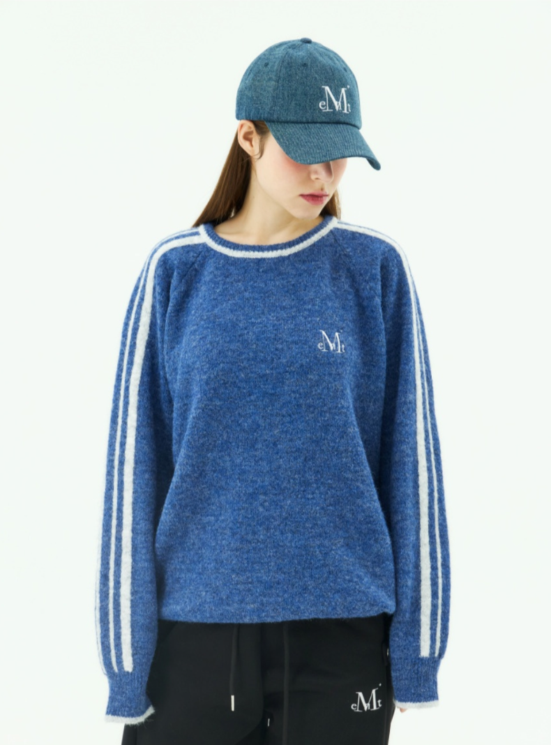 【直播】MUCENT LL102913 HERNE TRACK LINE 男女同款寬鬆針織上衣