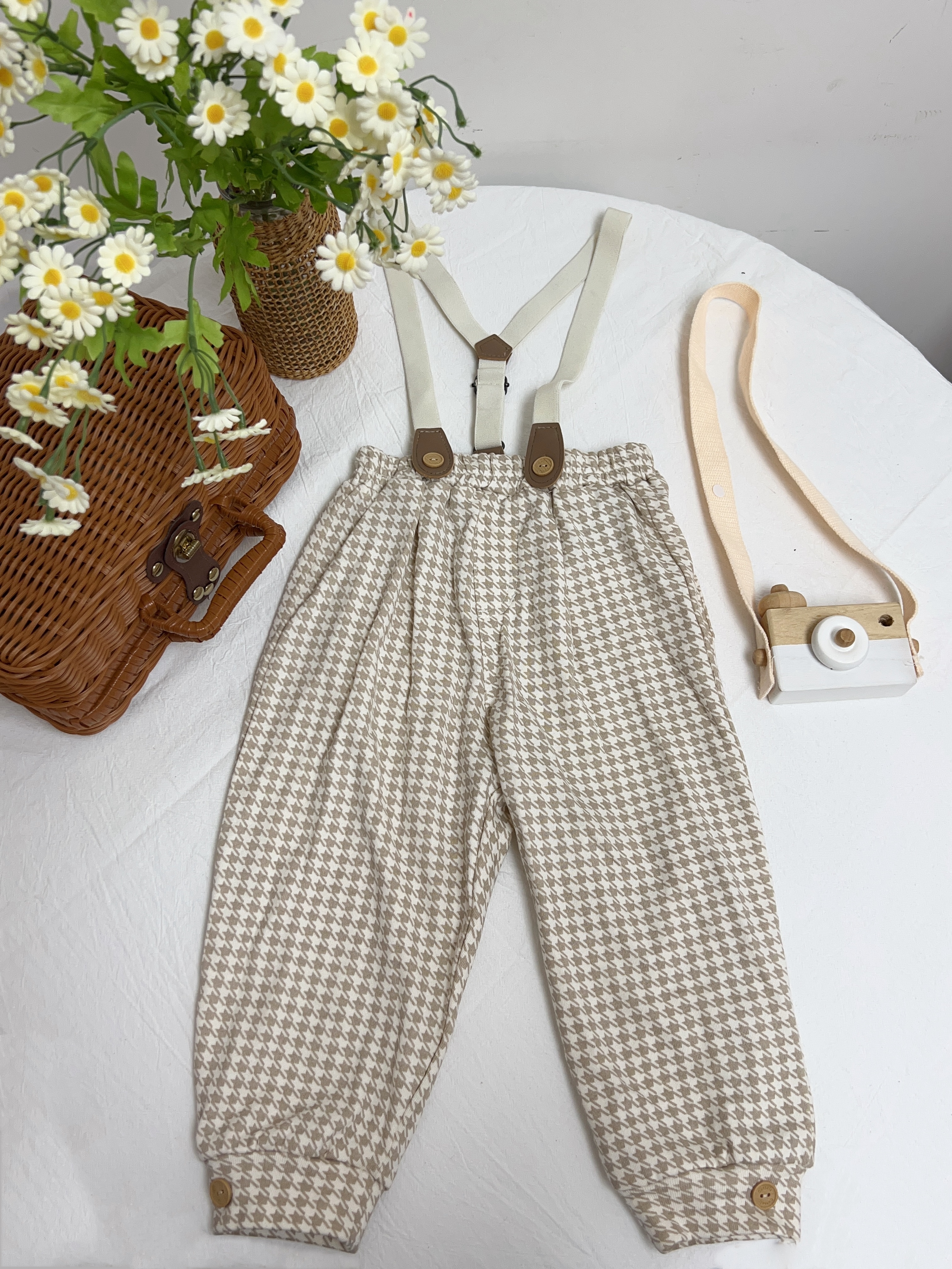 𝐂𝐨𝐭𝐭𝐨𝐥𝐢 千島格紋背帶長褲