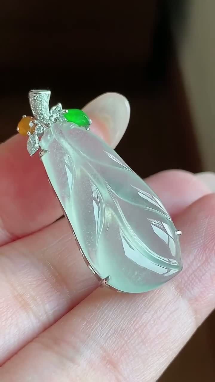 1014732 翡翠高冰葉子