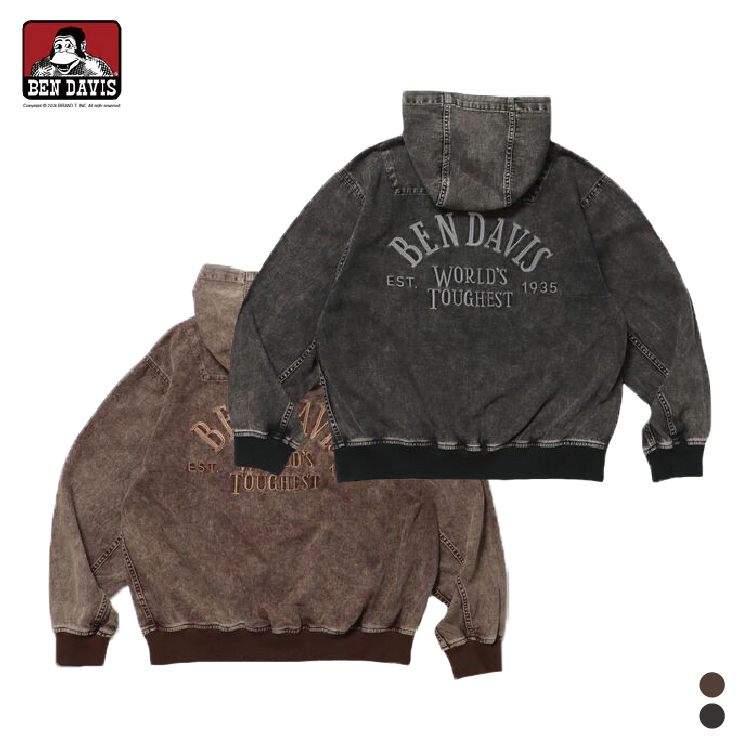 【 BEN DAVIS | 水洗牛仔連帽外套 - 2色 】