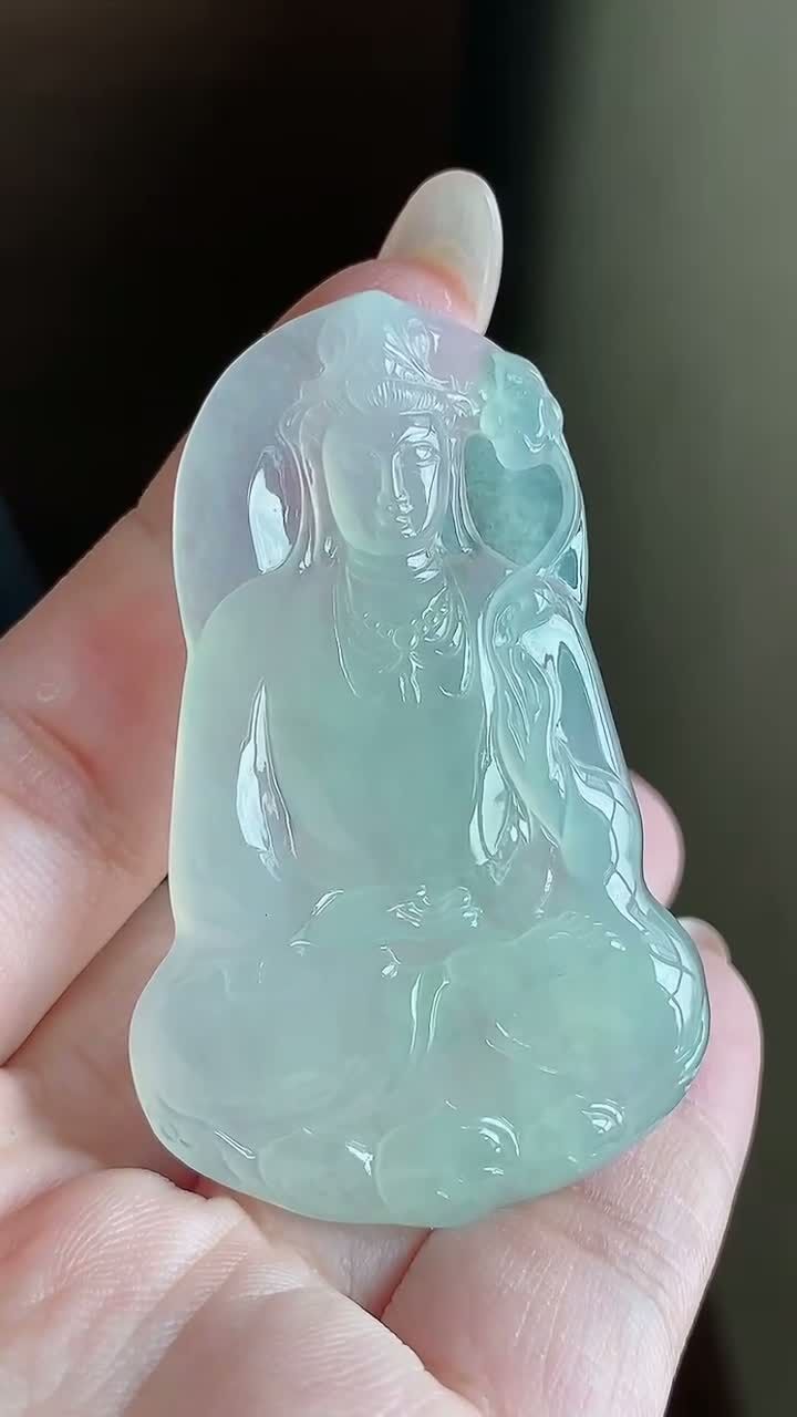 翡翠觀音,天然翡翠A玉, 緬甸玉, Jade, Jadeite