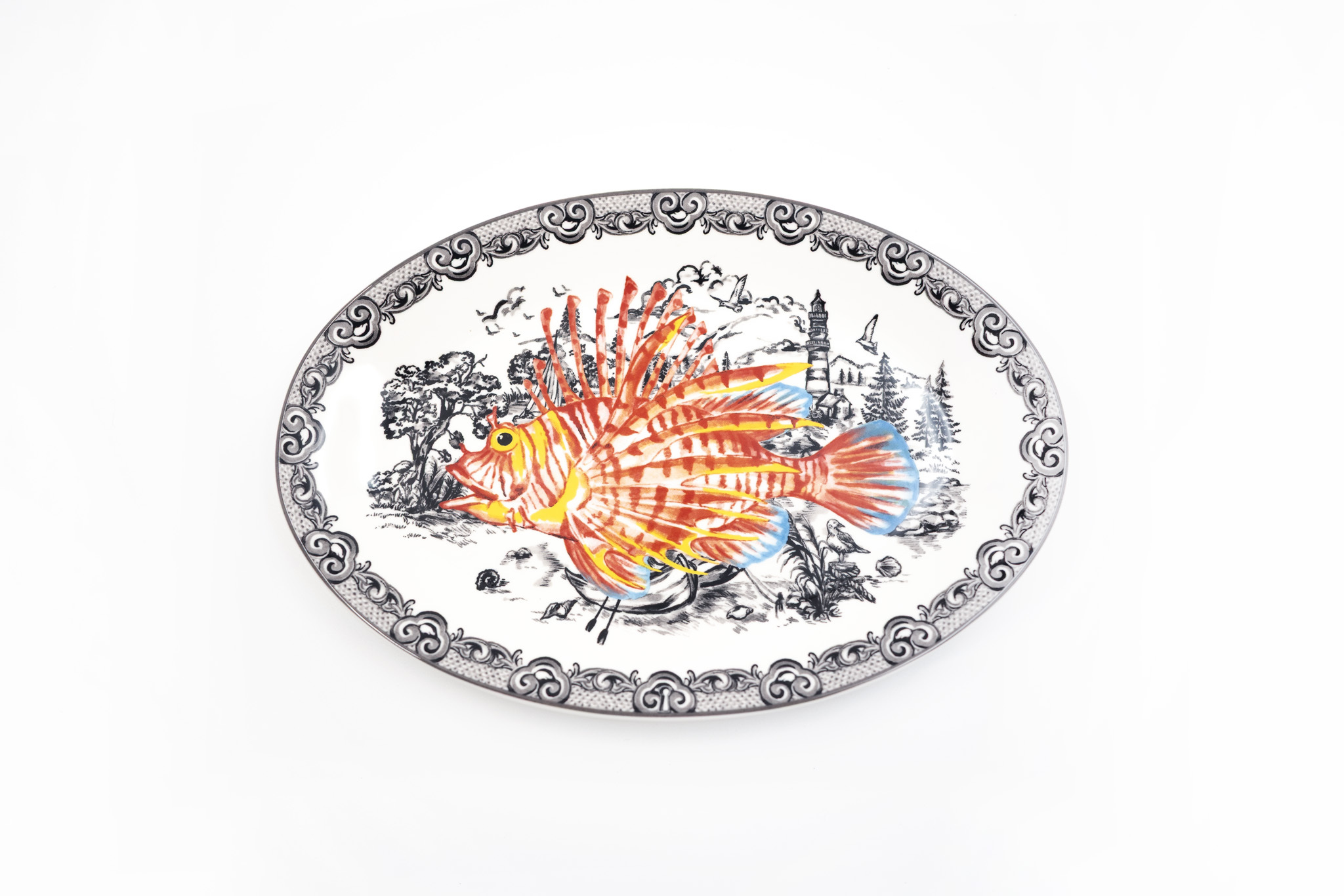 KEYHOLE｜Ombre Ocean  - VOLITAN -Oval Plate