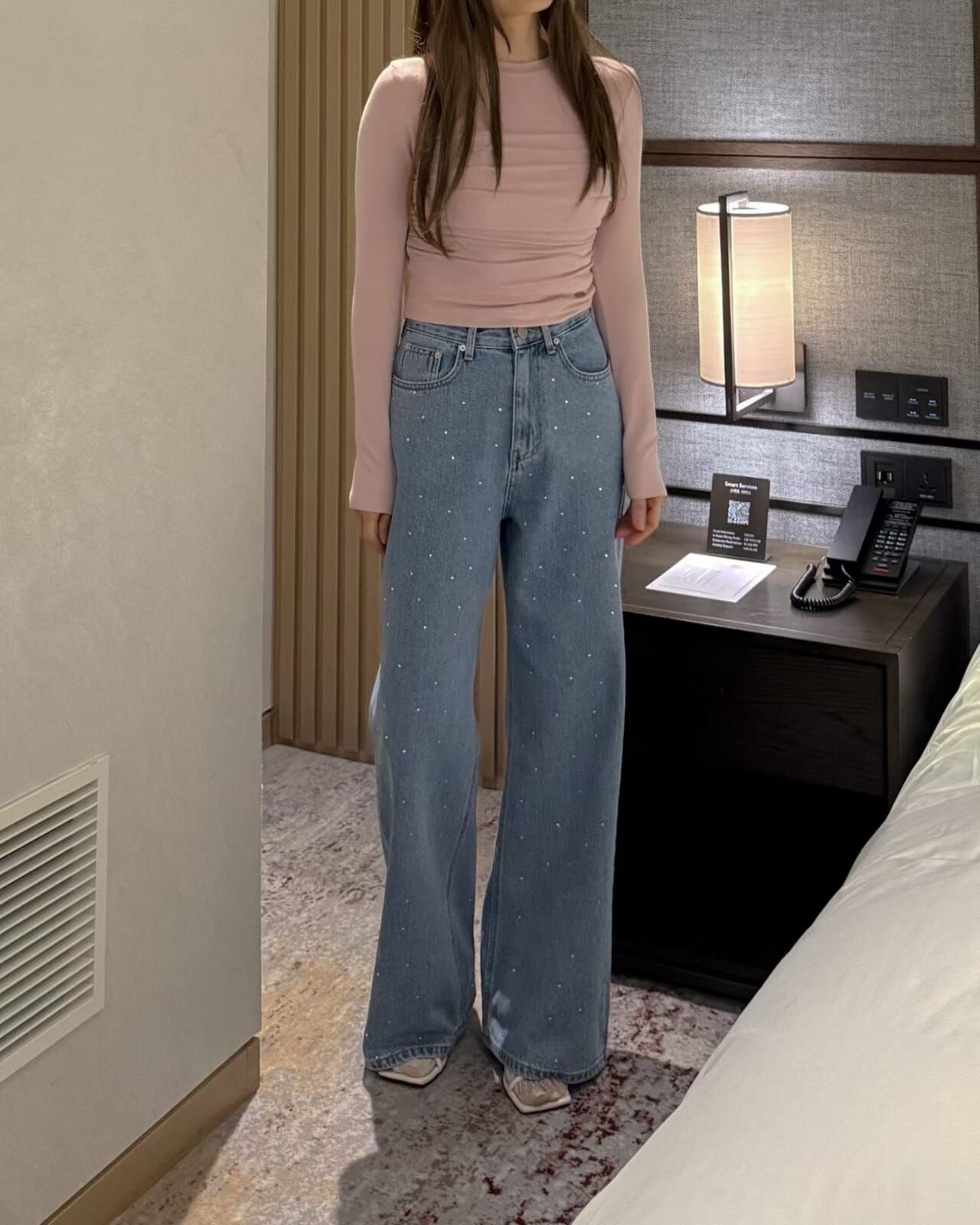 CC09 HA 閃石直筒牛仔褲(S/M/L)