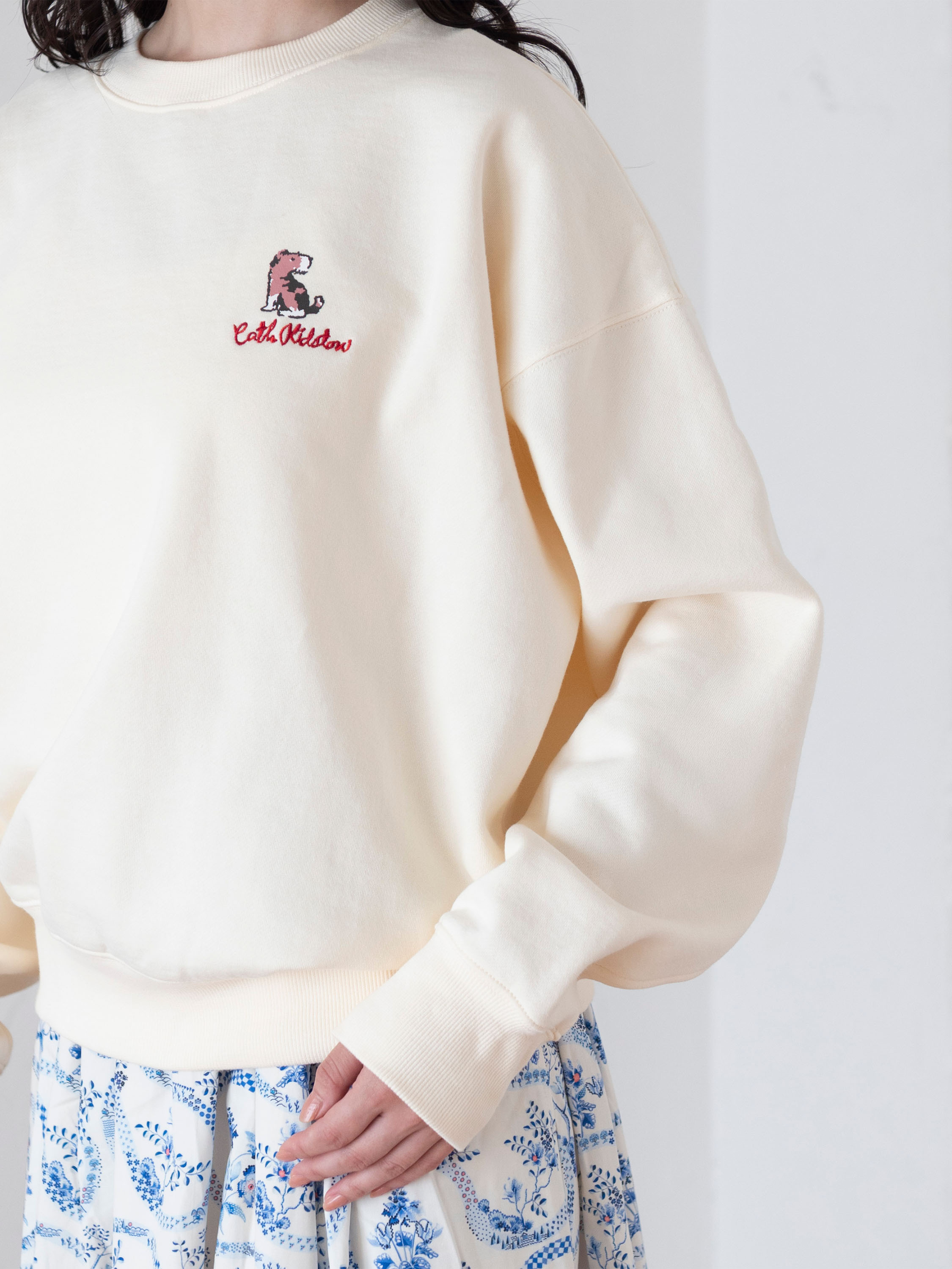 STANLEY 米白色刷毛大學T