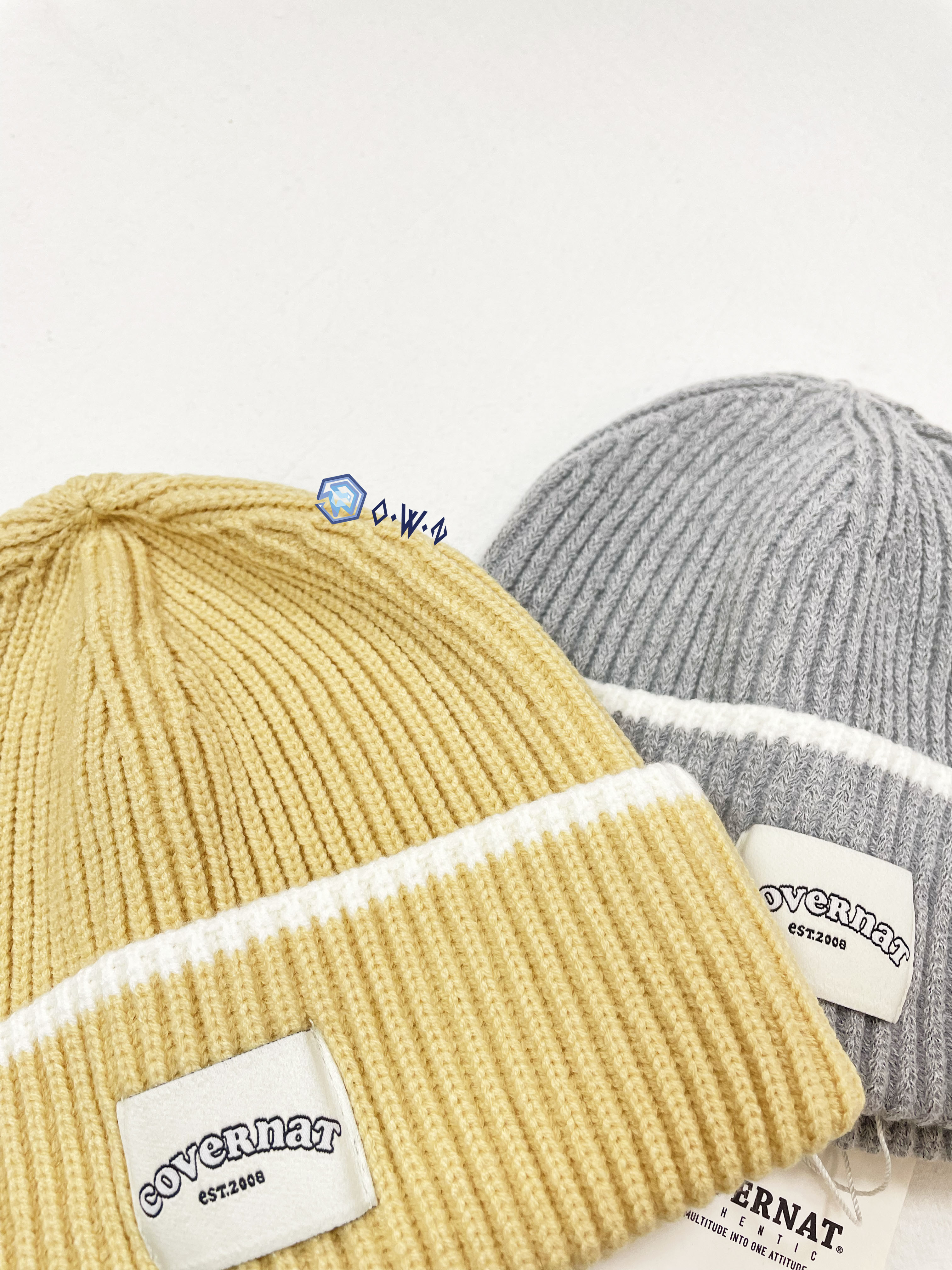 【OWN】Covernat Women 毛帽 冬季 保暖 帽子 女生限定 灰色 奶油黃