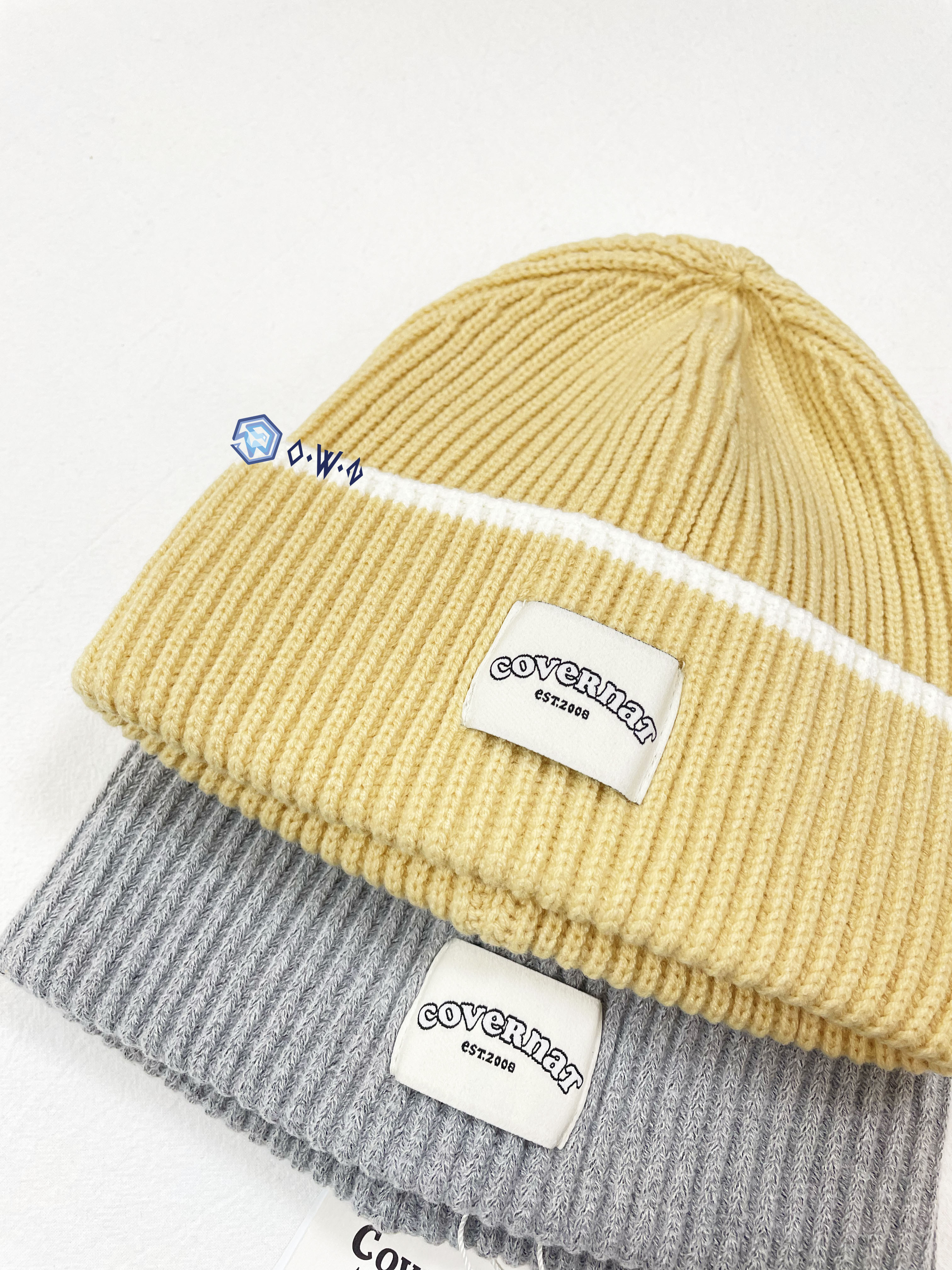 【OWN】Covernat Women 毛帽 冬季 保暖 帽子 女生限定 灰色 奶油黃