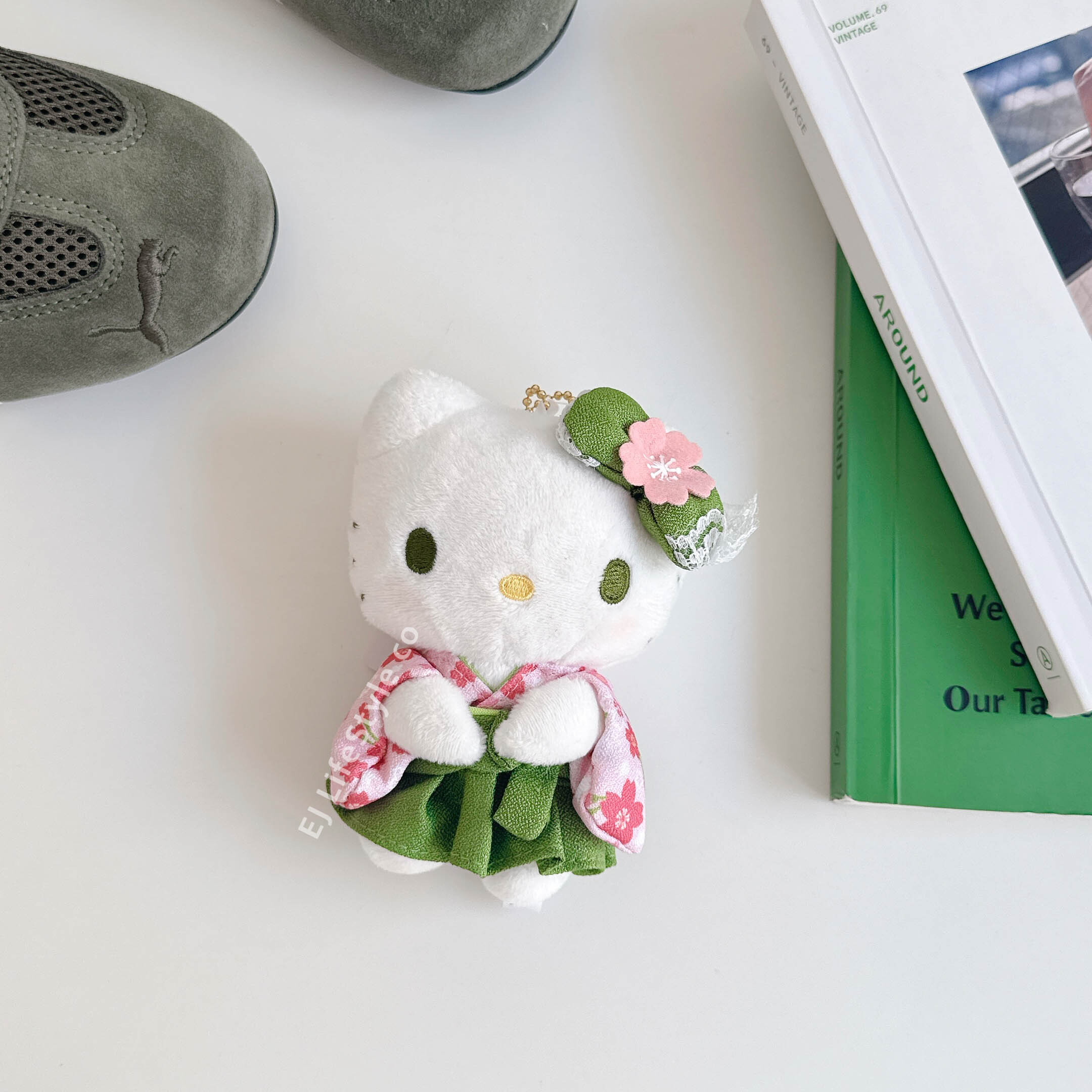 🇯🇵 SANRIO 三麗鷗家族 HELLO KITTY 和服系列 京都限定 抹茶 櫻花 娃娃 吊飾 鑰匙圈 / 現貨