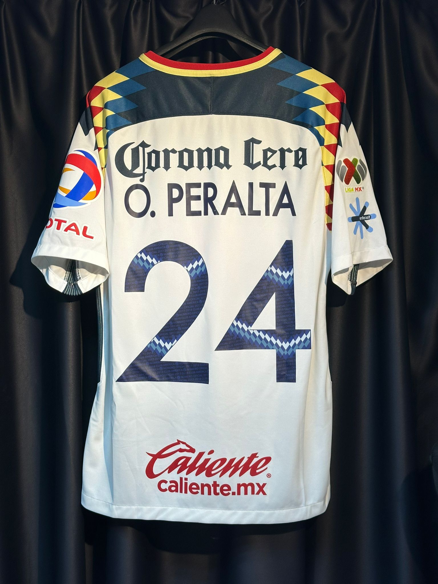 17/18 阿美利加 作客球衣 #24 Oribe Peralta  (USED , 8/10)