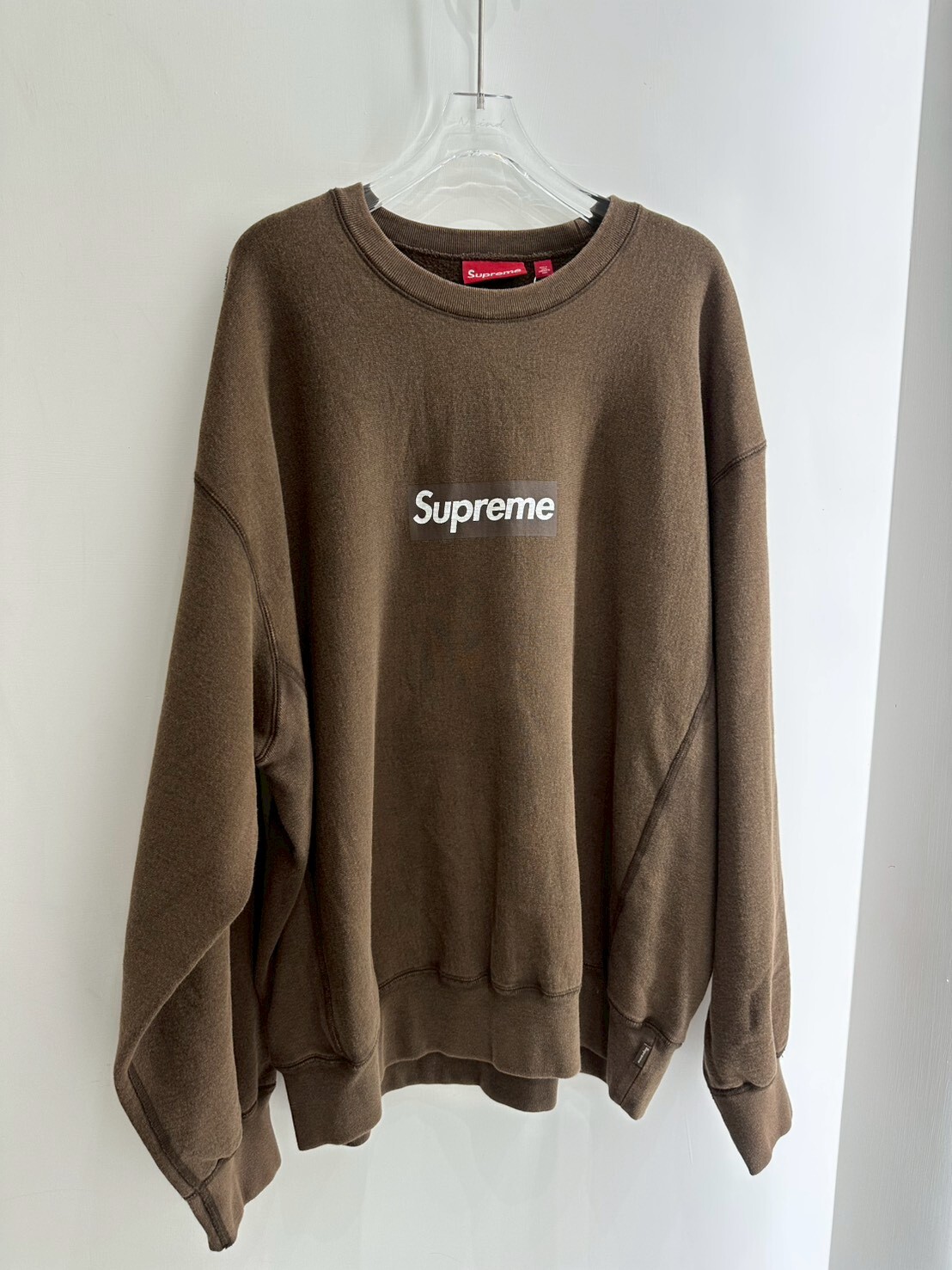 SUPREME BOX LOGO 衛衣 咖啡