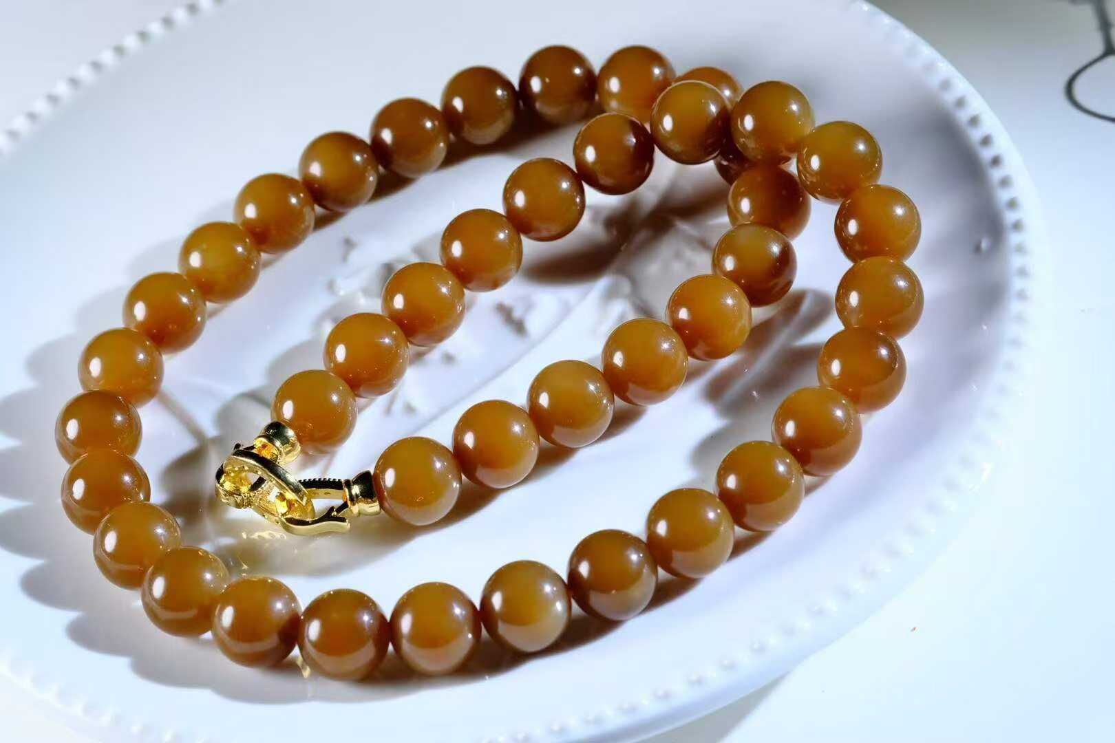 1014743 和田玉紅糖項鏈/手鏈 (12mm直徑)