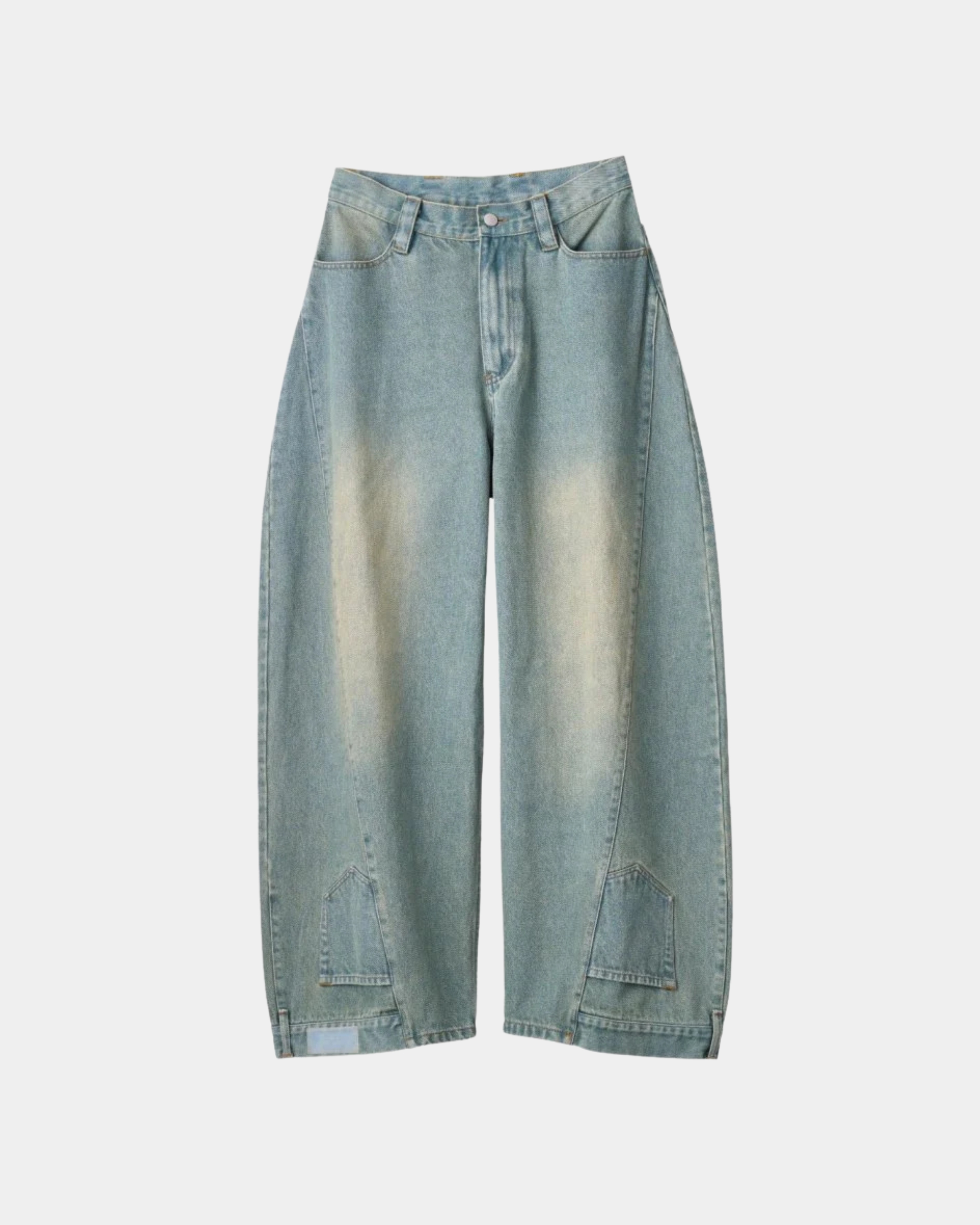 Knuth Marf - shirt wrap denim pants / brown