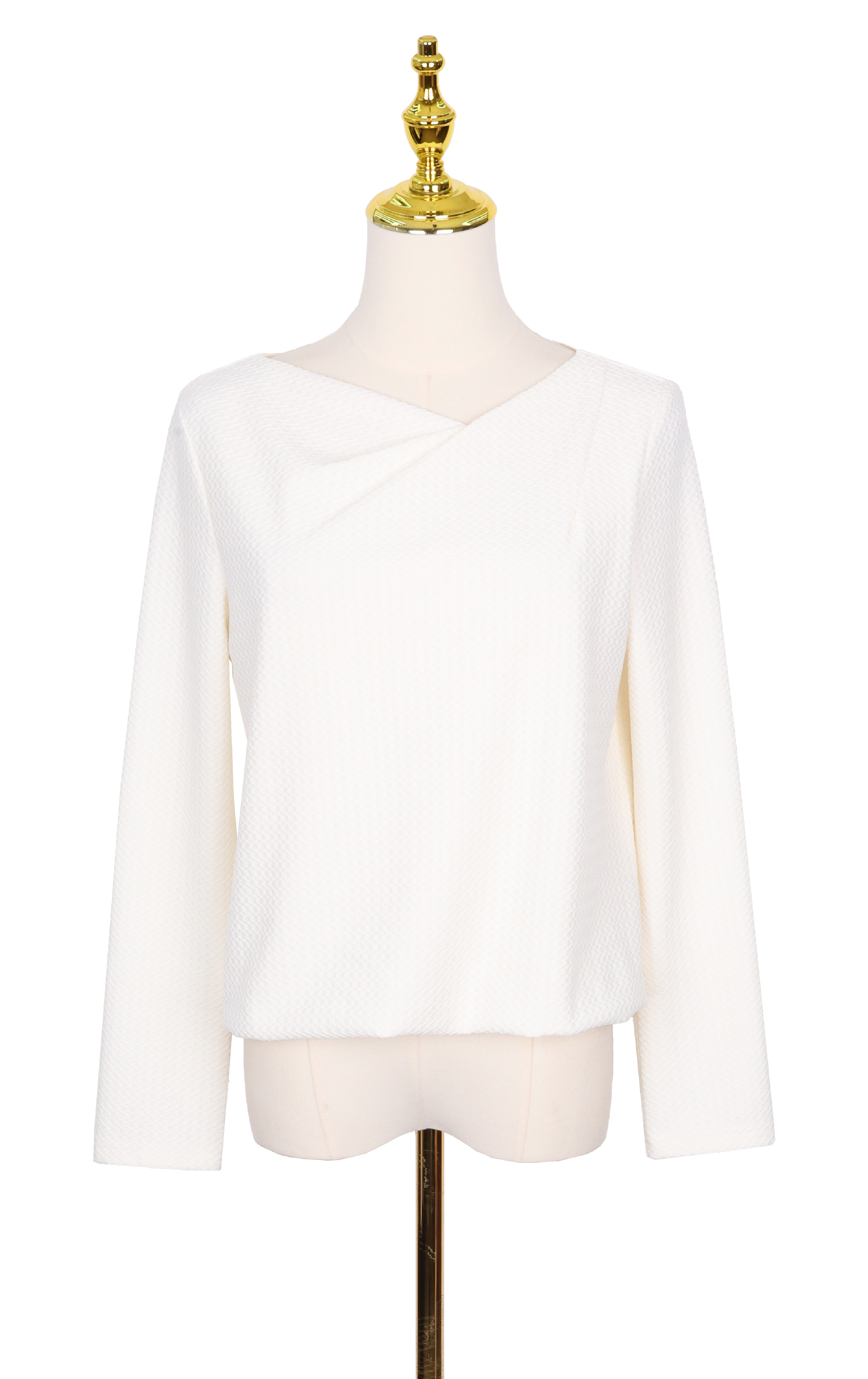 縮摺領針織上衣 LT0842