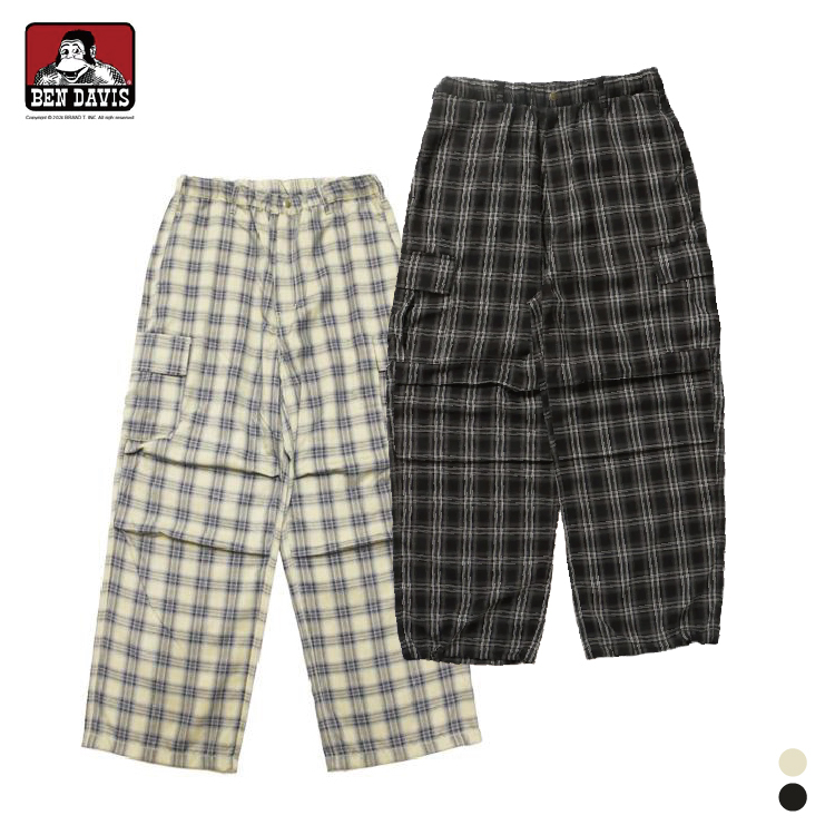 【 BEN DAVIS | 休閒格紋工作長褲 - 2色 】